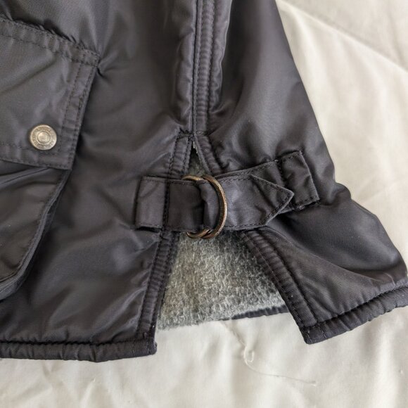 LAUREN RL Vest Men's M Black Outdoor Vintage Utility Nylon Corduroy Collar Zip - Picture 11 of 16